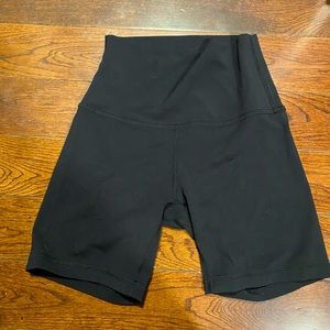 Black Lulu lemon high waisted biker shorts